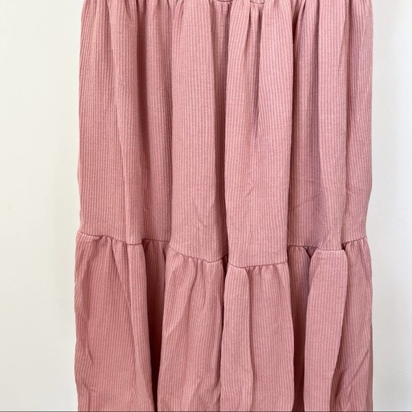 ribbed knit babydoll dress mauve pink‎ short sleeve flowy casual dress Size S - Picture 8 of 10